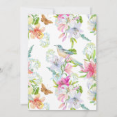 ウェディング.花ユリと鳥の招待状 招待状 (裏面)