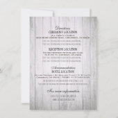 ウェディング 詳細 レース ひまわり 木製 & ストリング ライト 招待状 (正面)