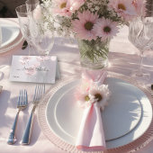 ウェディング |赤面ピンクデイジー プレイスカード