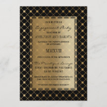 ウェディング |黒フォーマルの金ゴールドパターン