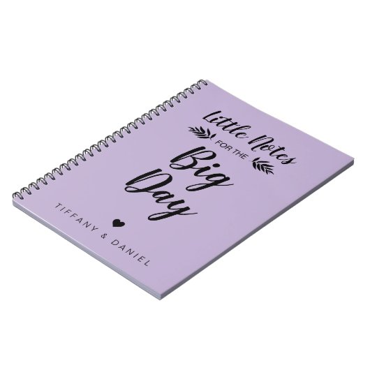 ウェディング | Little Noteビッグ・デイ |パーソナライズされた | ノートブック (左側)