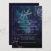 ウェディング | Moody Sapphire Blueティール(緑がかった色)Jaspe (正面/裏面)