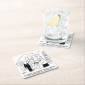 ウェディング.VicarとBridegroomのジョーク スクエアペーパーコースター (インサイチュ)