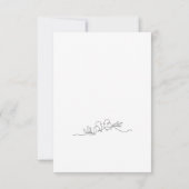 ウェディングRSVPと食事の選択 出欠カード (裏面)