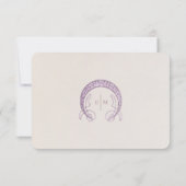 ウェディングRSVPアールヌーボーウィリアム・モリス・ラベンダーI 招待状 (裏面)