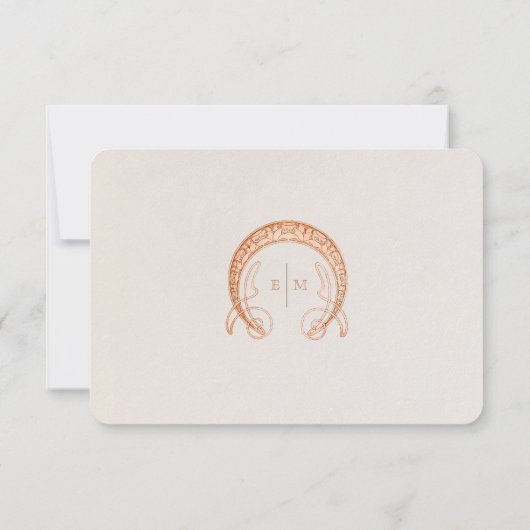 ウェディングRSVPインサートヴィンテージアールヌーボーバイミュシャ 招待状 (裏面)