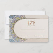 ウェディングRSVPインサートヴィンテージアールヌーボーバイミュシャI 招待状 (正面)