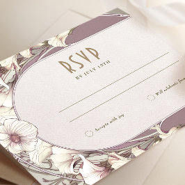 ウェディングRSVPインサートヴィンテージアールヌーボーバイミュシャI 招待状