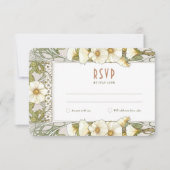 ウェディングRSVPインサートヴィンテージアールヌーボーバイミュシャI 招待状 (正面)