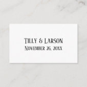 ウェディングRSVPオンラインバラ金ゴールド手書きエレガント入力 エンクロージャーカード (裏面)