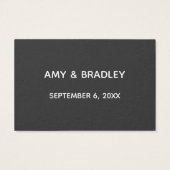 ウェディングRSVPオンライン挿入ダークグレー&ホワイト (裏面)