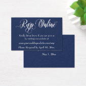 ウェディングRSVPオンライン挿入White Script & Navy, 04 (デスク)