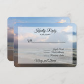 ウェディングRSVPカードを聞く 出欠カード (正面/裏面)