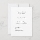 ウェディングRSVPカードシルバートンフライハート 出欠カード (裏面)