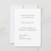 ウェディングRSVPカードシルバーハート 出欠カード (裏面)