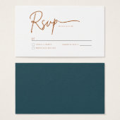 ウェディングRSVPカード (正面&裏面)