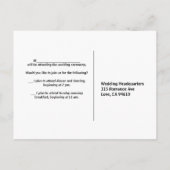 ウェディングRSVPカード インビテーションポストカード (裏面)