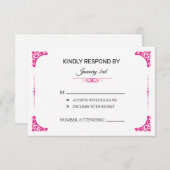 ウェディングRSVPカード 出欠カード (正面/裏面)