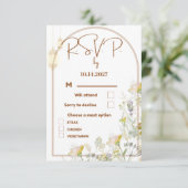 ウェディングRSVPカード 出欠カード (スタンド正面)