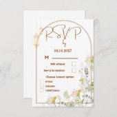 ウェディングRSVPカード 出欠カード (正面/裏面)