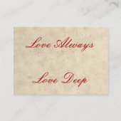 ウェディングRSVPカード – Love Always Love深い エンクロージャーカード (裏面)