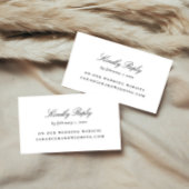 ウェディングRSVPシンプルエレガント、白黒 エンクロージャーカード