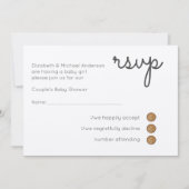 ウェディングRSVPテンプレート手書き 招待状 (正面)