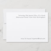 ウェディングRSVPテンプレート手書き 招待状 (裏面)