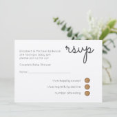 ウェディングRSVPテンプレート手書き 招待状 (スタンド正面)