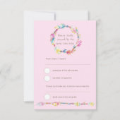 ウェディングRSVPボーホフェザー先住民トバルリース 出欠カード (裏面)