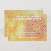 ウェディングRSVPレスポンスカードアジア影響 出欠カード (正面/裏面)