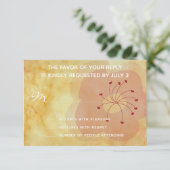 ウェディングRSVPレスポンスカードアジア影響 出欠カード (スタンド正面)