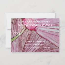 ウェディングRSVPレスポンスカードターコイズ&ラベンダー 出欠カード