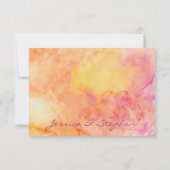 ウェディングRSVPレスポンスカード新花 出欠カード (裏面)