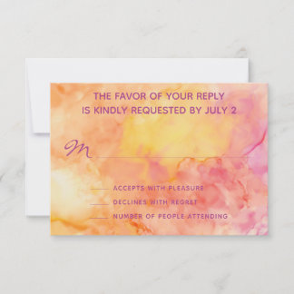 ウェディングRSVPレスポンスカード新花 出欠カード