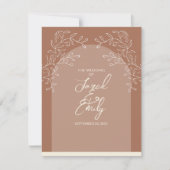 ウェディングRSVP応答カード 出欠カード (正面)