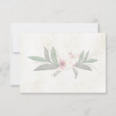 ウェディングRSVP水彩植物花 出欠カード (裏面)