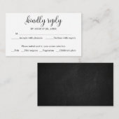 ウェディングRSVP素朴 Chalkboard結婚's エンクロージャーカード (正面/裏面)