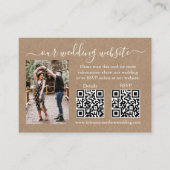 ウェディングRSVP詳細写真2 QRクラフト エンクロージャーカード (正面)