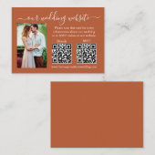 ウェディングRSVP詳細写真2 QRテラコッタ エンクロージャーカード (正面/裏面)