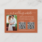 ウェディングRSVP詳細写真2 QRテラコッタ エンクロージャーカード (正面)