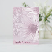 ウェディングRSVP赤面デイジーブーケ 出欠カード (スタンド正面)