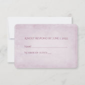 ウェディングRSVP赤面デイジーブーケ 出欠カード (裏面)