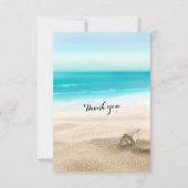 ウェディングRSVP返信サマービーチ星魚シーシェル 出欠カード (裏面)