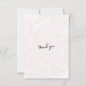 ウェディングRSVP返信金ゴールドパイナップルカップルティール(緑がかった色)バラ 出欠カード (裏面)