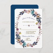 ウェディングRSVP | ダスティブルーミスティバラリース 出欠カード (正面/裏面)