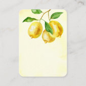 ウェディングRSVP QRコードレモンシトラス エンクロージャーカード (裏面)