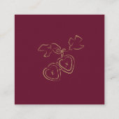 ウェディングRSVP QRコードロケ図解入りの、写真付きのットモノグラム エンクロージャーカード (裏面)