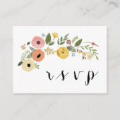 ウェディングRSVP QRコード応答カード エンクロージャーカード (正面)