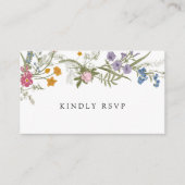 ウェディングRSVP QRコード応答カード エンクロージャーカード (正面)